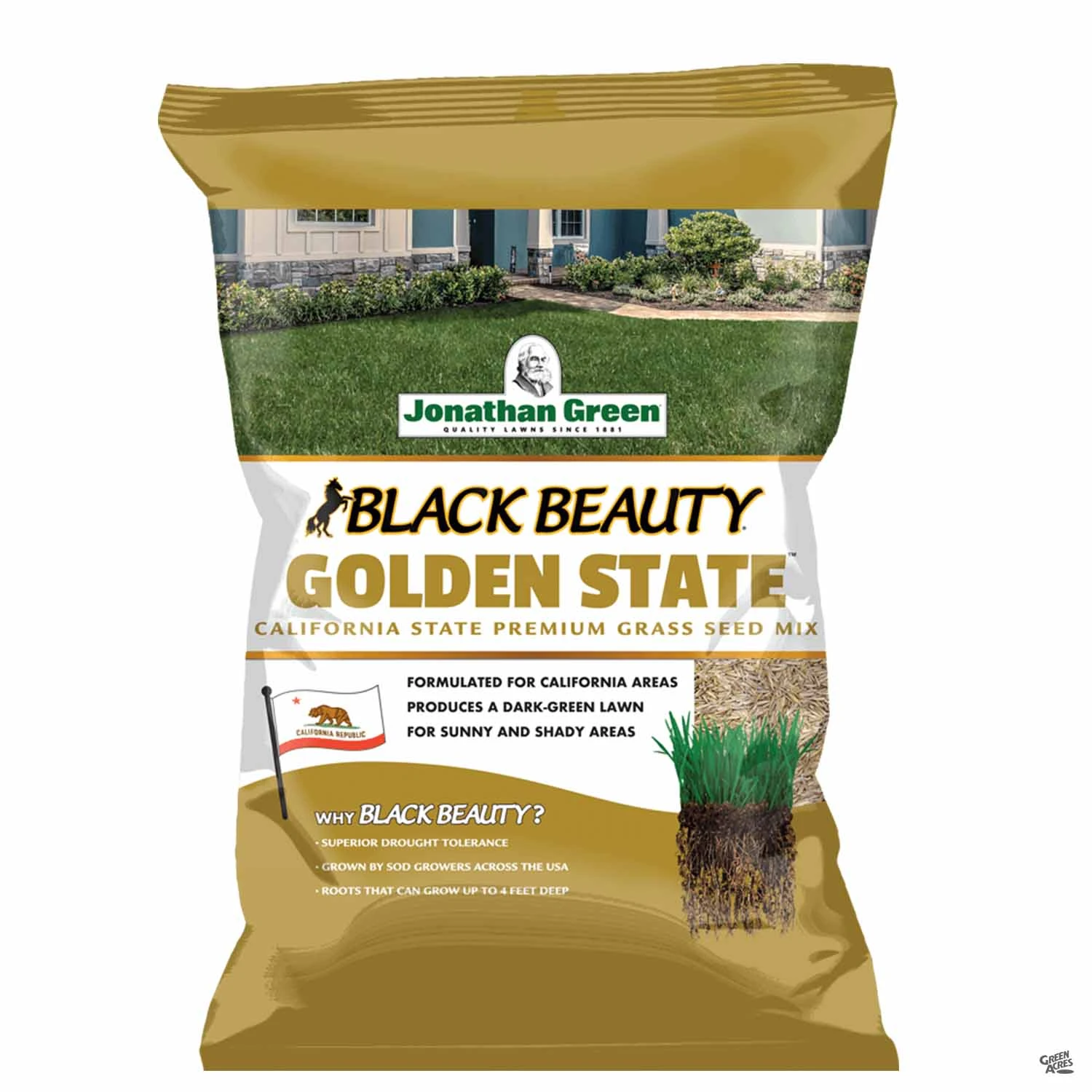 Jonathan Green® Black Beauty® Golden State California Grass Seed 1 Jonathan Green® Black Beauty® Golden State California Grass Seed