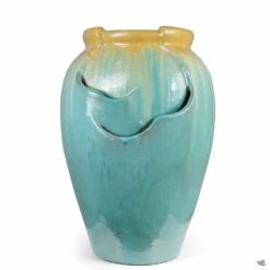 Tea Garden Fountain -Plant Sales Shop Pottery PacHome TeaGardenFountain GreenAndAntiqueWhite